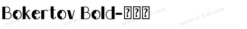 Bokertov Bold字体转换